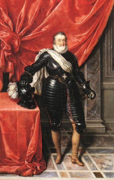 POURBUS, Frans the Younger Henry IV, King of France in Armour F France oil painting art